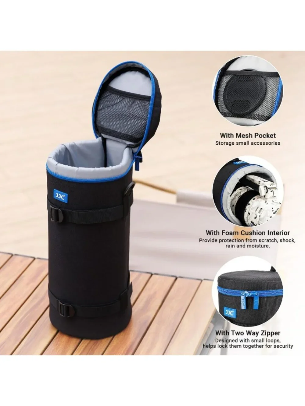 Extra Large Camera Lens Case Bag for 200-800mm Lenses - Durable & Protective